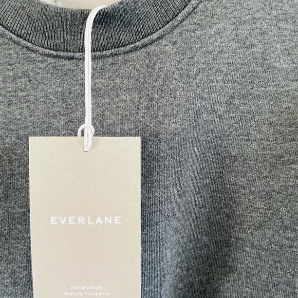 Everlane Organic Cotton TrackCrewneck Sweatshirt NWT - Picture 6 of 10